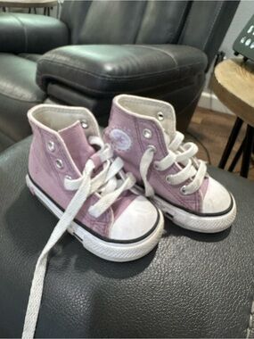 Converse Kids High-Top Canvas Sneakers in Lavender